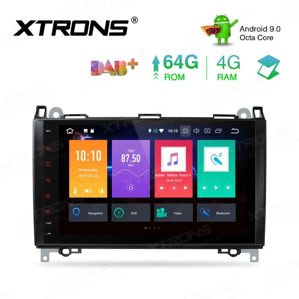 XTRONS Android 9,0 автомобильный Радио плеер gps OBD DAB для Mercedes Benz B класс W245 a-класс W169 Viano Vito W639 Sprinter W906 без DVD