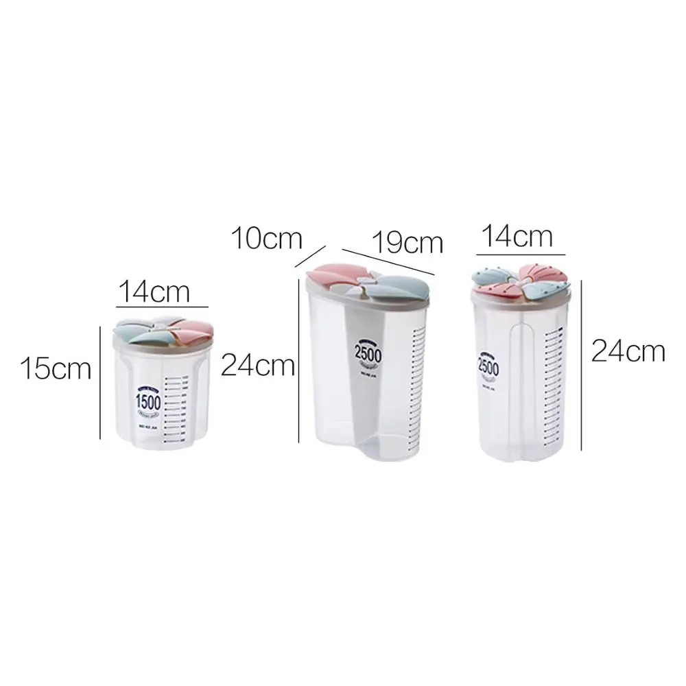 

Transparent Multi-grid Kitchen Storage Containers Beans Grain Cereal Storage Container Sorting Rice Box Sealed Case with Divider