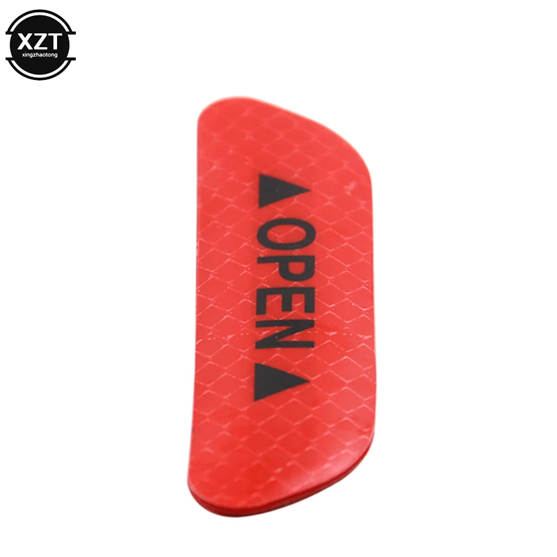 Red 4 шт./компл. DIY Автомобиль открыть светоотрающей полосой Предупреждение отражающая открытая уведомления велосипедные аксессуары наружные двери автомобиля наклейки на автомобиль - Название цвета: Red