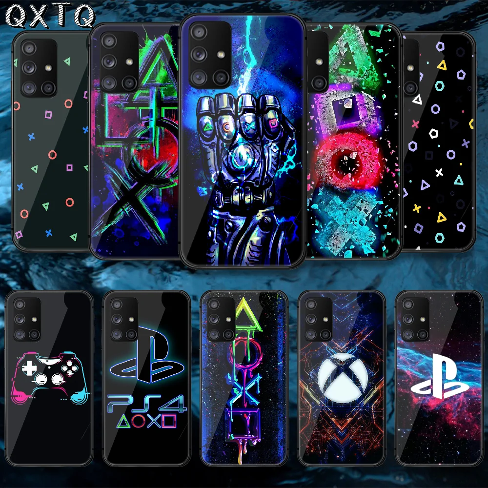 

Game PlayStations-Ps5 Tempered Glass Phone Case Bag Cover For Samsung Galaxy A 10 12 20E 21 30 32 50 40 51 52 70 71 72 Painting