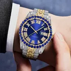 Мужские часы в стиле хип-хоп, часы с бриллиантами, мужские Модные Красочные часы, кварцевые часы, бесплатная доставка, дропшиппинг