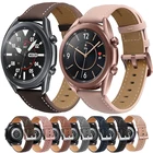Кожаный ремешок 22 20 мм для Samsung Galaxy Watch 3, 41, 45 мм, Galaxy Watch 42 мм, браслет для Huawei Watch GT2 46 мм, сменный ремешок