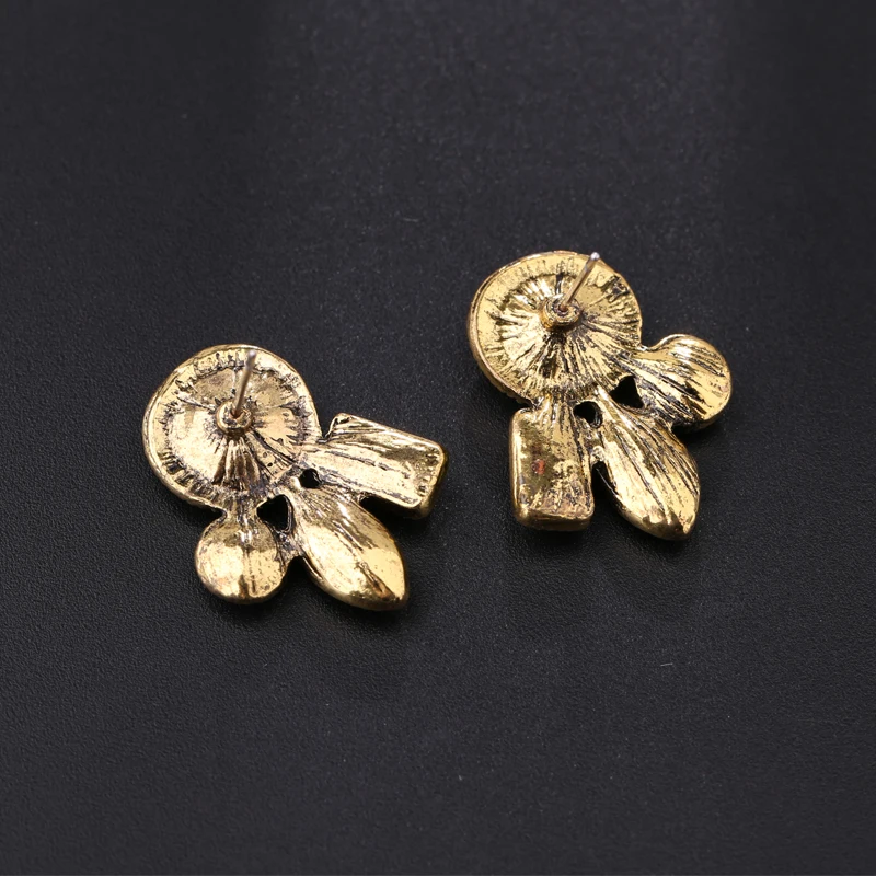 UNNAIER Модные индивидуальные популярные цветные серьги с полудрагоценными камнями