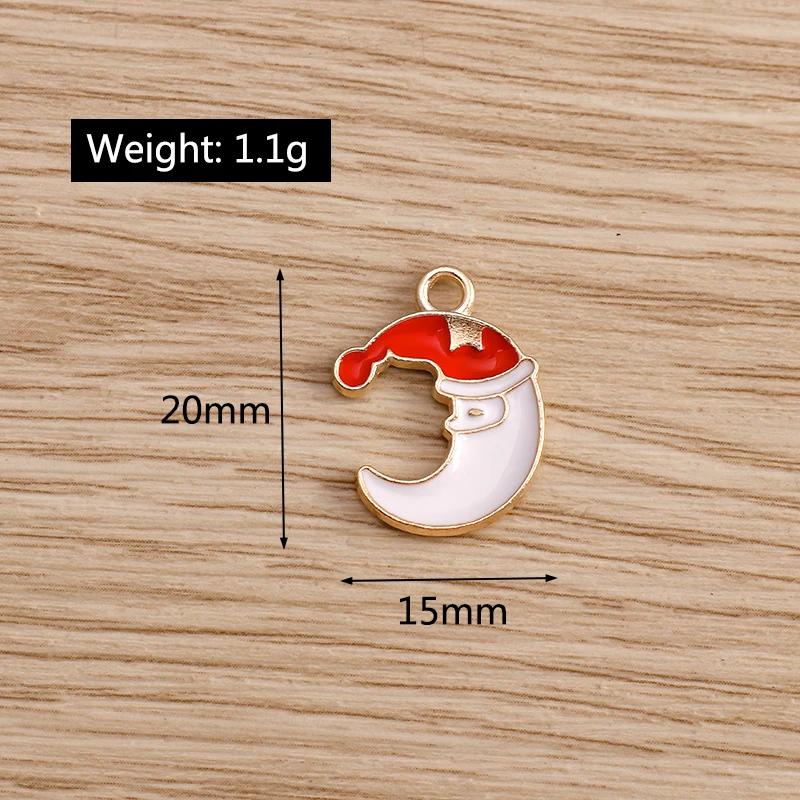

10pcs 15*20mm Cartoon Crescent Moon Charms for Necklaces Pendants Bracelets Enamel Charms DIY Handmade Crafts Jewelry Findings