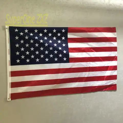 ZXZ Бесплатная доставка флаг США 90x150 см высокое качество двусторонняя печать из полиэстера американские люверсы флаг США для декора