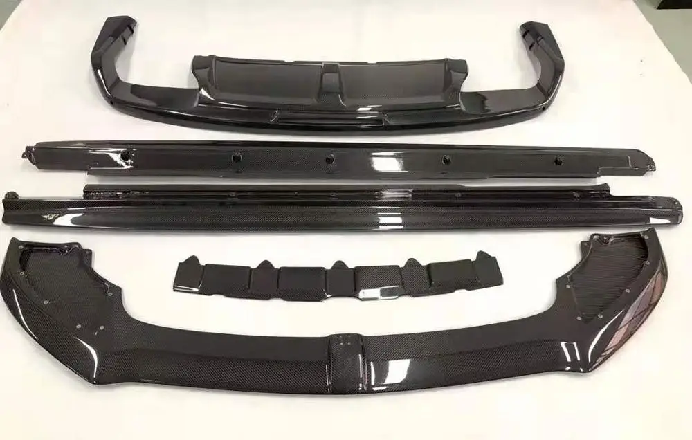 Передний бампер из углеродного волокна задний диффузор боковые юбки спойлер