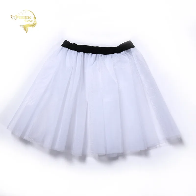 Женская короткая фатиновая юбка многослойная мягкая балетная пачка с черным