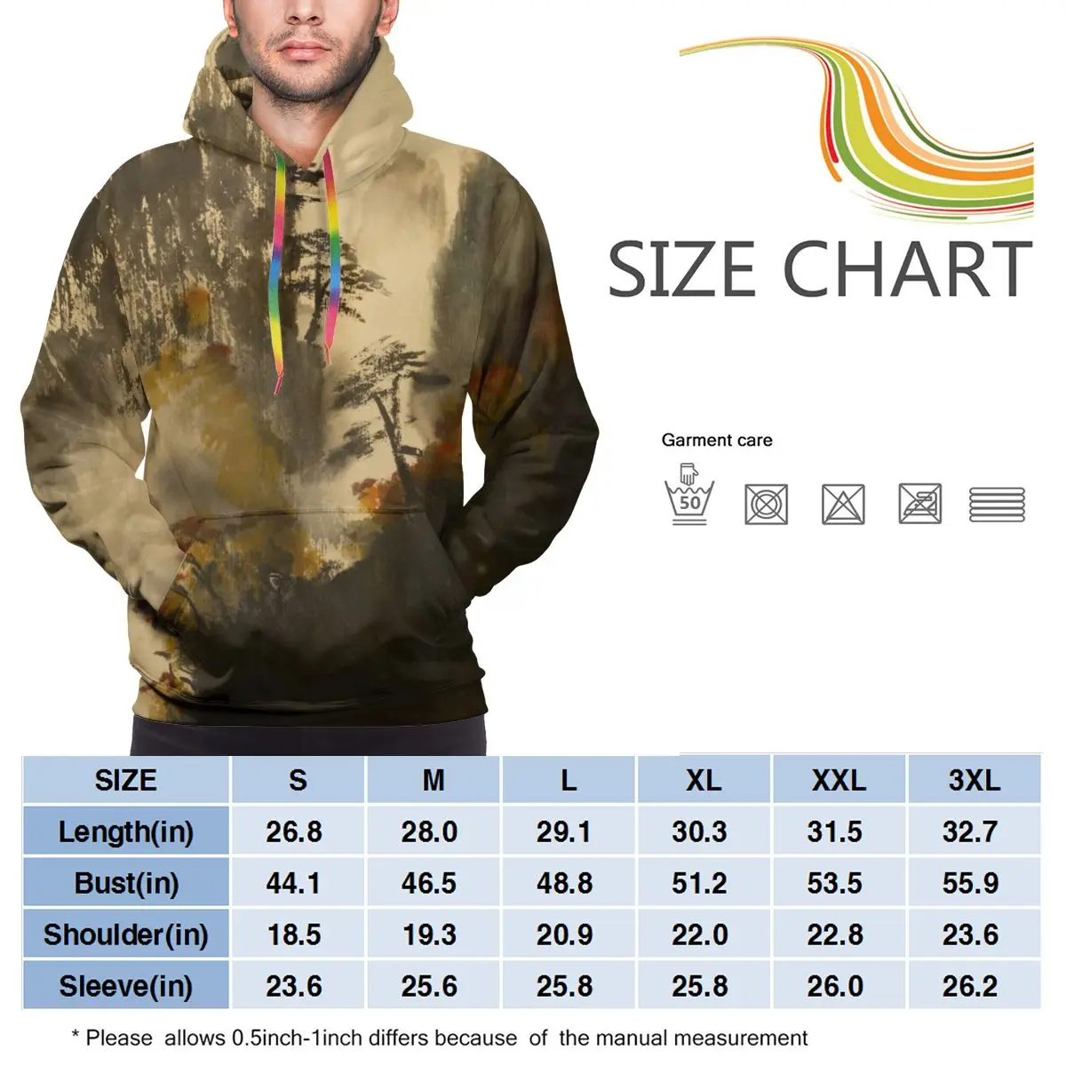 

NOISYDESIGNS Chinese Wind Landscape Mountain Ink Paiting Men Women Sweatshirt Fashion Shirt Harajuku Boys Shirt Hoodies Hoodie