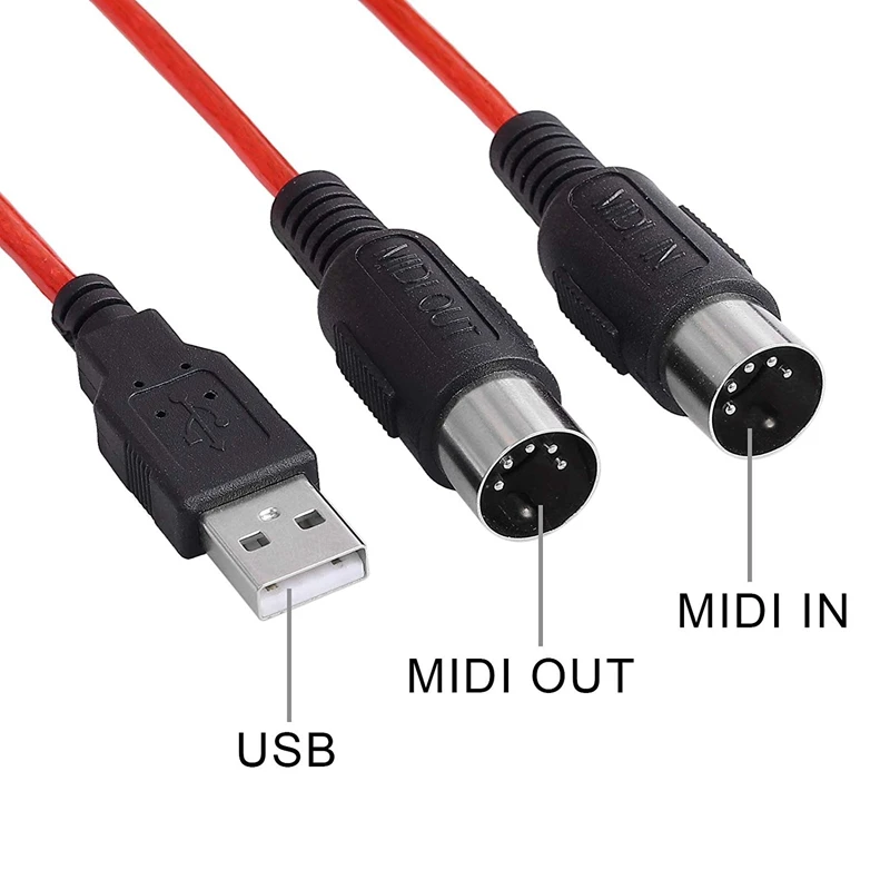 5-контактный миди для USB-кабель адаптера преобразователя Windows Mac Ios ноутбук к