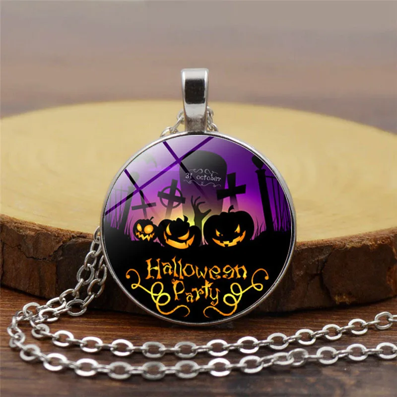 Новинка 2020 ожерелье с кулоном гримаса на Хэллоуин модное серебряное цепочка для