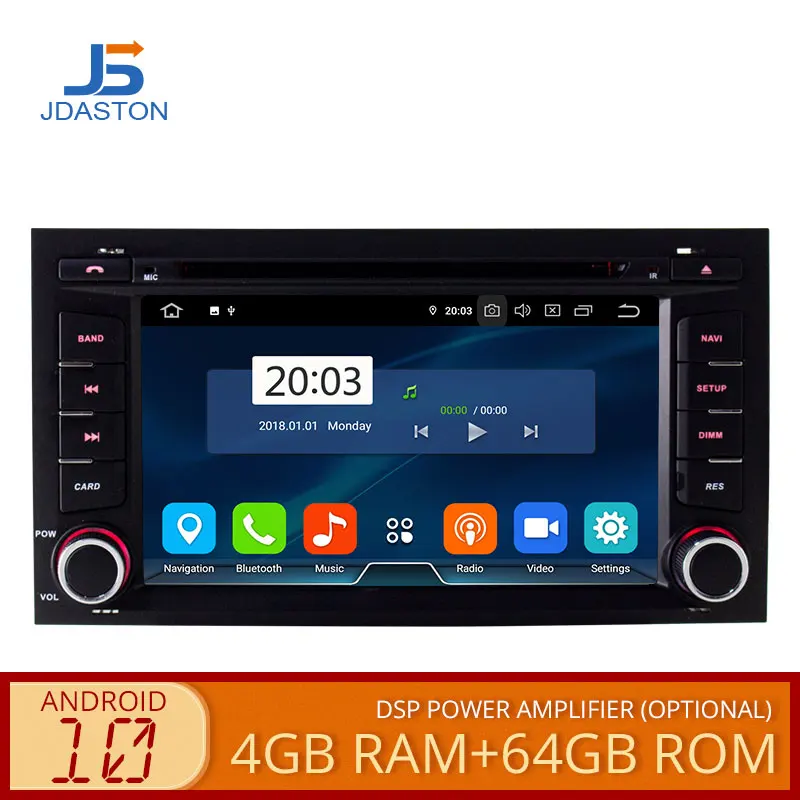 JDASTON 1 DIN Android 10 0 автомобильное радио для Seat Leon 2014 2015 2016 WIFI GPS навигация аудио