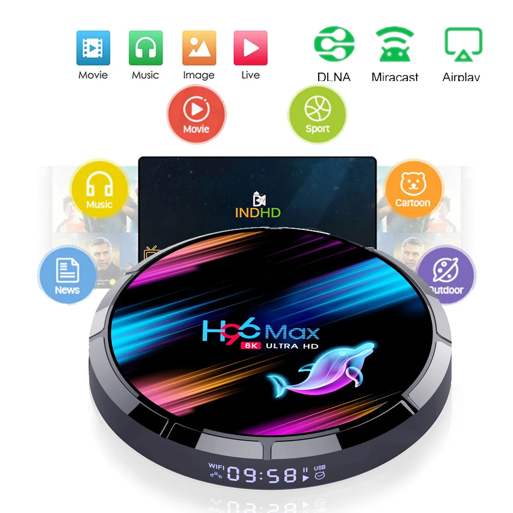 ТВ-приставка H96 MAX X3 Amlogic S905X3 maxX3 lan Android заменяет h96 max 2 4G Двойной Wi-Fi BT4.0 128g