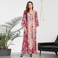 md abaya kimono dubai 2021 muslim dress evening gowns embroidery floral boho long dresses djellaba femme eid islamic clothing