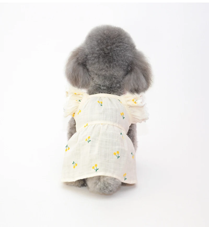 

Dog Dress Hat Cap Summer Cat Dog Dresses Skirt Outdoor Travel Pet Clothing Puppy Yorkshire Pomeranian Poodle Bichon Dog Clothes