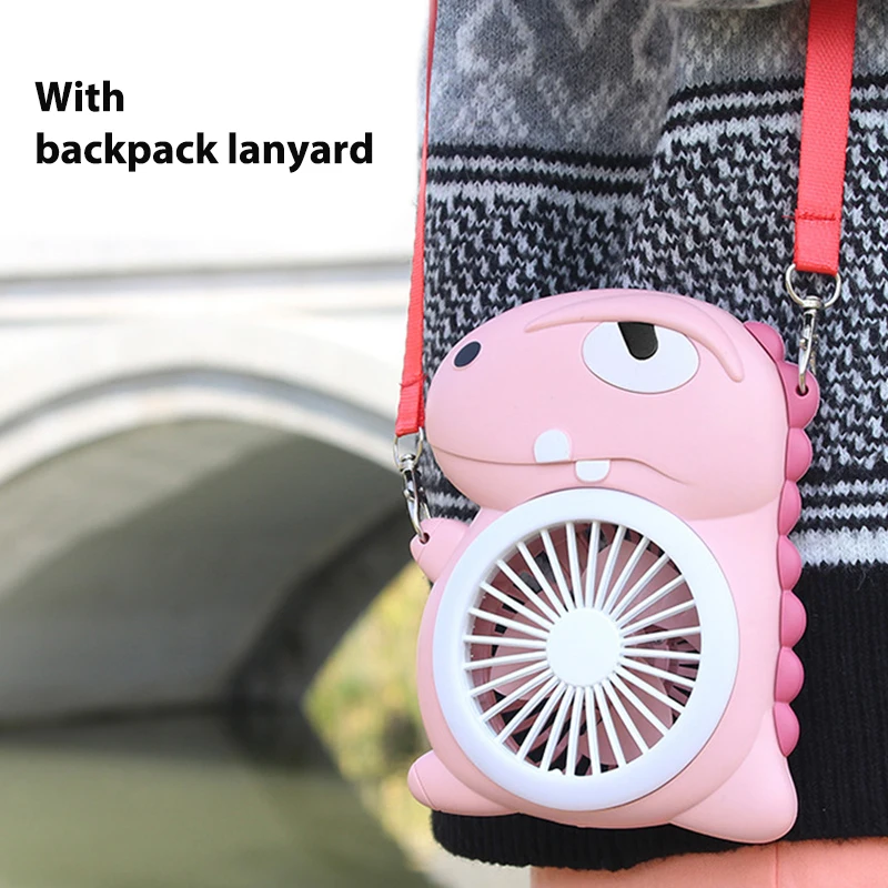 

1 шт. Новый USB Электрический вентилятор 500 мАч перезаряжаемый мультяшный компактный портативный ручной Мини бесшумный светодиодный вентиля...