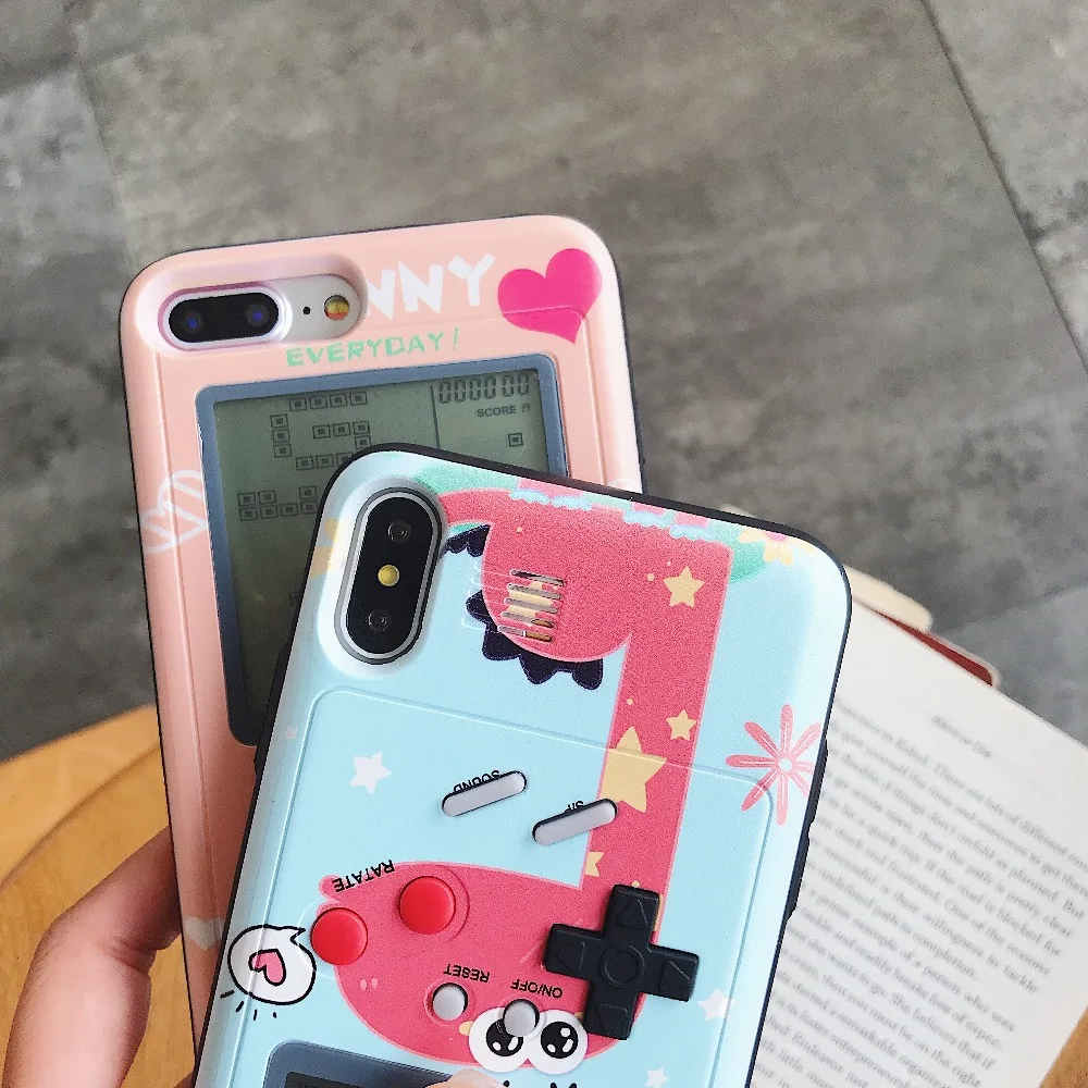 Ретро чехол для телефона Tetris Gameboy для Apple iPhone 7 8 Plus, мягкий ТПУ чехол для телефона для iPhone X 6 6s 8 Plus, чехол