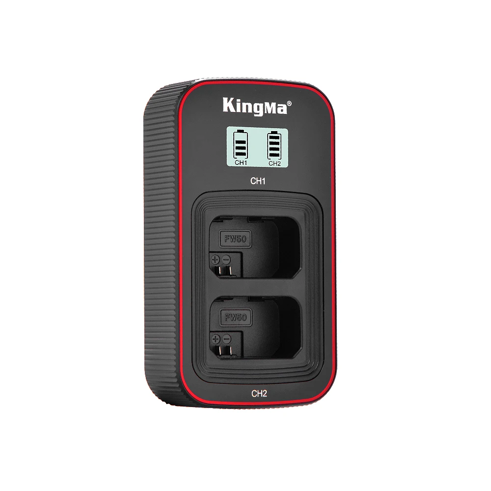 Carregador de Bateria para Sony Kingma Dual Zv-e10 a7 A7ii A7s A7r A7rii A6000 A6300 A6400 A6500 Rx10m2 Nex-7 Carregador Np-fw50 Lcd Usb