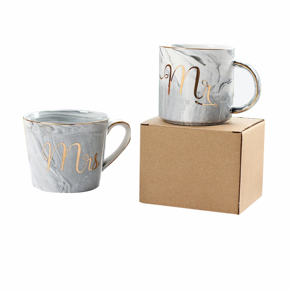 Мраморный узор кошка Золотая керамическая чашка благородный и элегантный кофе