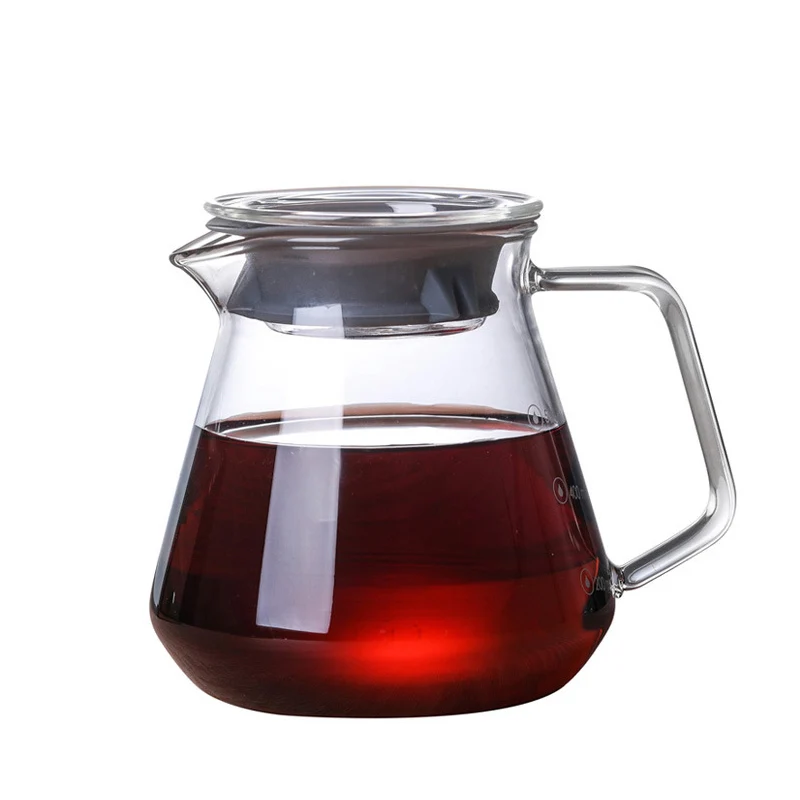 400ml Кофейник из боросиликатного стекла с крышкой, Кофеварка Hario V60, портативный капельный чайник, чайники, эспрессо, кофе, Перколятор - Цвет: 400ml
