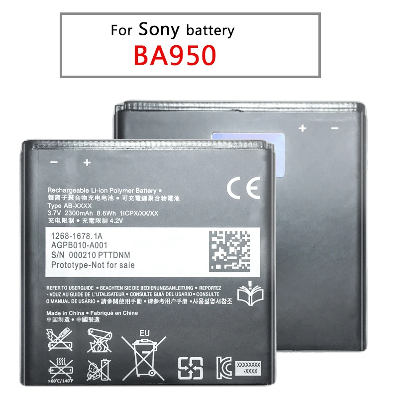 Замена для Sony батареи SONY Xperia ZR SO 04E M36h C5502 C5503 AB 0300 BA950 натуральная батарея телефона