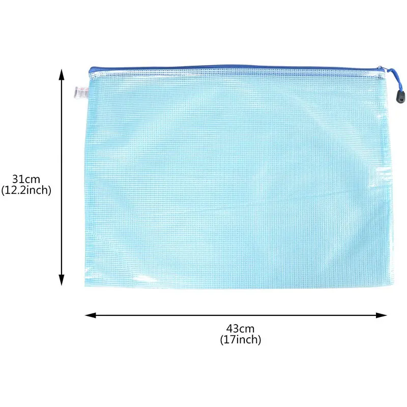 

Saim Zipper File Bags A3/B4 Size Paper Document Bag Mesh Documents Pouches Household Office Organizer Office Stationery Bags