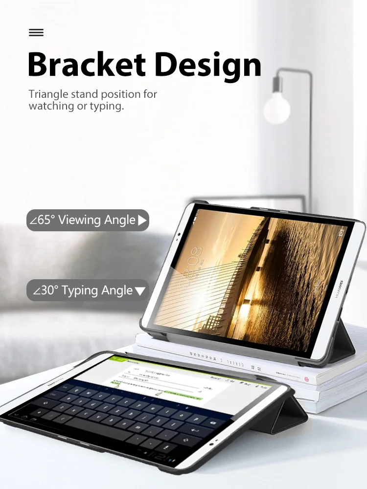 Ультратонкий умный чехол из искусственной кожи для huawei MediaPad M2 M2-801W M2-803L huawei M2 8,0 чехол для планшета+ Защитная пленка для экрана