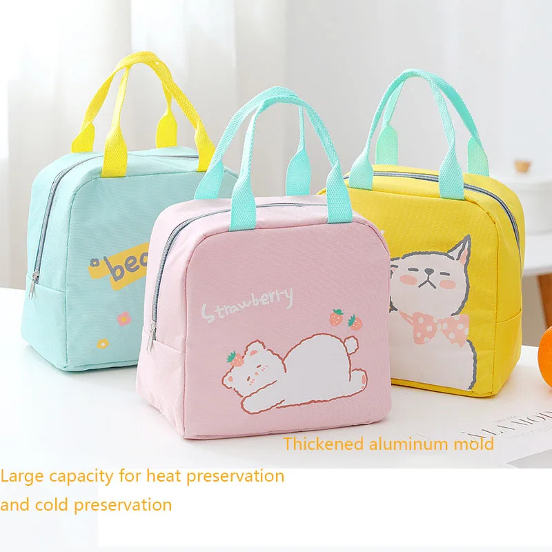 

Picnic Lunch Box Food Storage Bag Waterproof Bag Eco Bag 2021 New Cartoon Cute Dustproof and Insulation Storage Bags