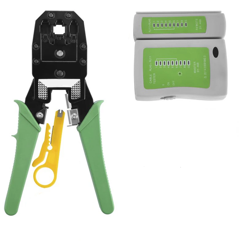 Тестер сетевого кабеля Ethernet обжимные инструменты для RJ45 5 шт./компл. пробойник RJ11