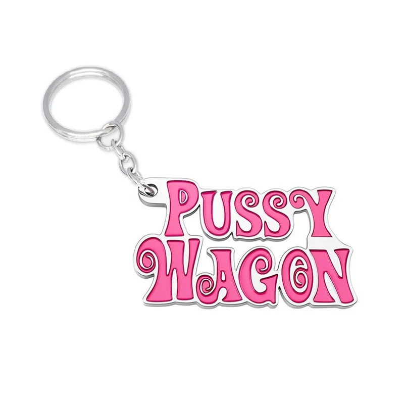 Цинковый сплав игрушка PUSSY WAGON брелок розового цвета с буквенным принтом брелки