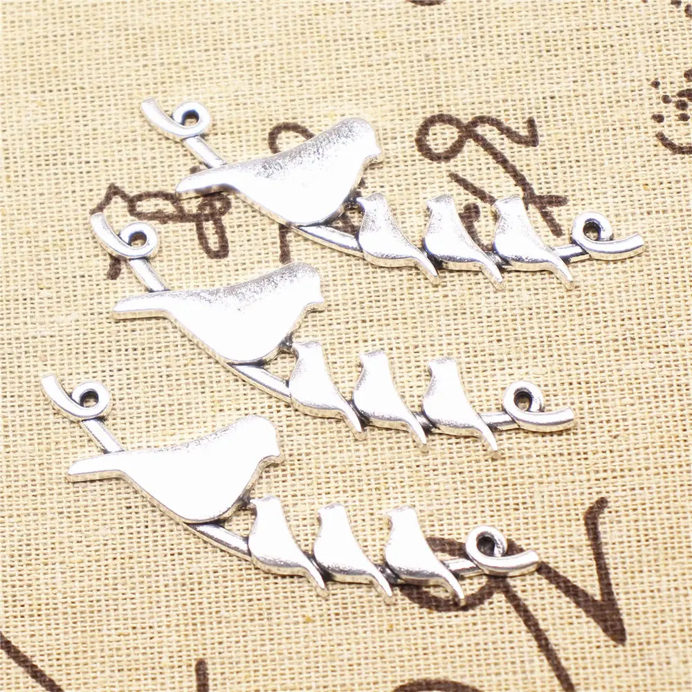 

Components For Jewelry Making Antique Silver Color Bird Connector 66x17mm 5pcs