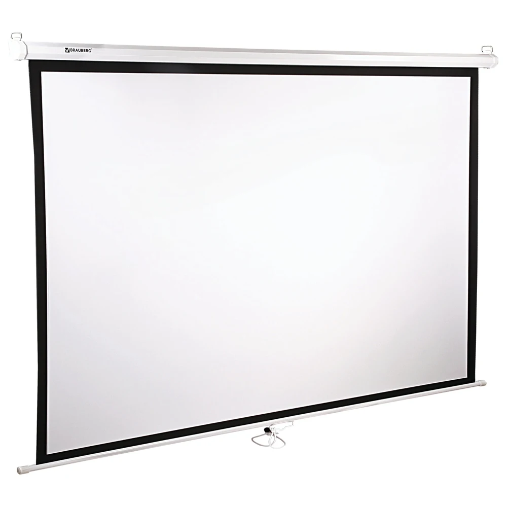 Wall projection screen 150x200 cm matt 4: 3 BRAUBERG WALL Projector Technic Projection Screens Projects Accessories Home Audio Video Consumer