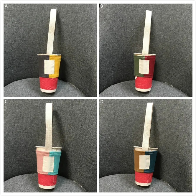 Lovely Handheld Cover Travel Scald Proof Coffee Milk Tea Juice Cup Bag Water Bottle Case Mug Sleeve Carrier Small Gift |