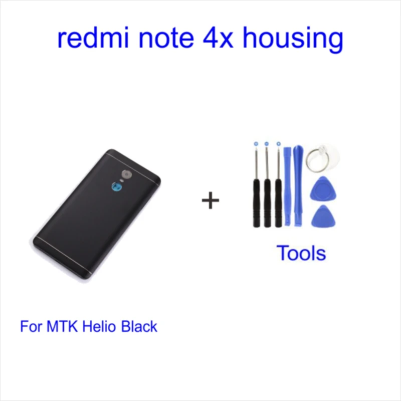 MTK Helio Black Xiao mi Red mi Note 4 4X чехол для батареи задняя крышка для задней двери чехол для замены Snapdragon Xiao mi Red mi Note 4 4X чехол для аккумулятора - Цвет: MTK Helio Black
