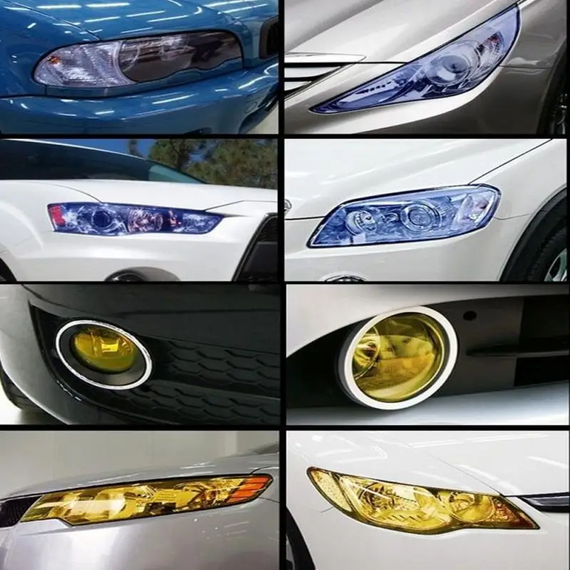 1 Pcs 30 X 60 Cm Car Light Sticker Film Self-adhesive Fog Lamp Headlight Tail Tone Vinyl Color 3 Layers Self-Adhesive |