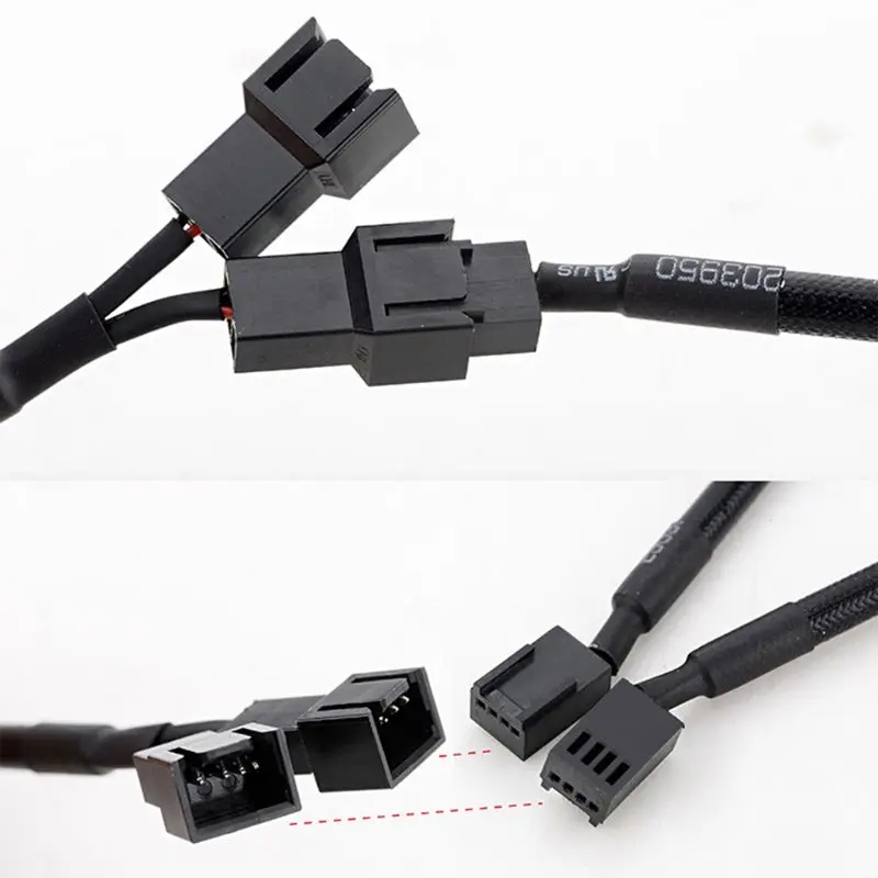 CB Y4P 4 контактный PWM Y образный сплиттер кабель вентилятора 1x4pin на 2x4pin расширения