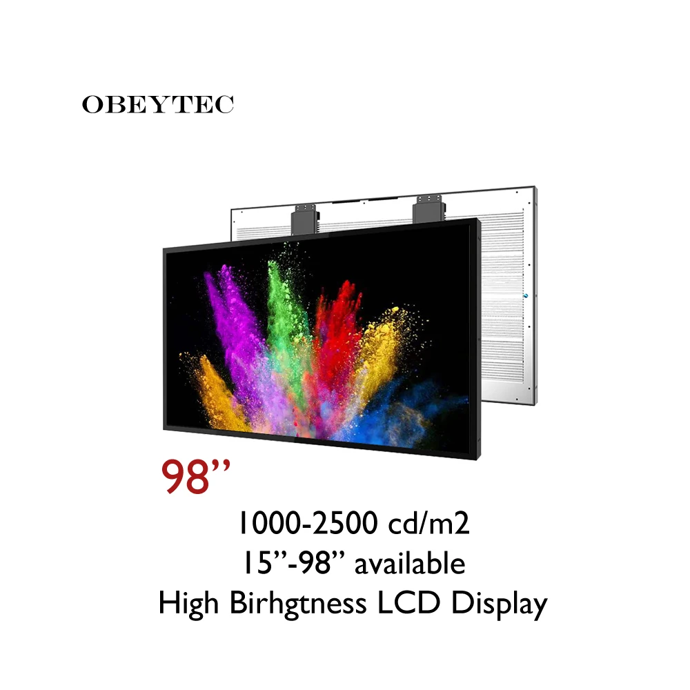 OB980UD02 DE20 98 дюймовый большой экран для киоска наружной читаемой от солнца