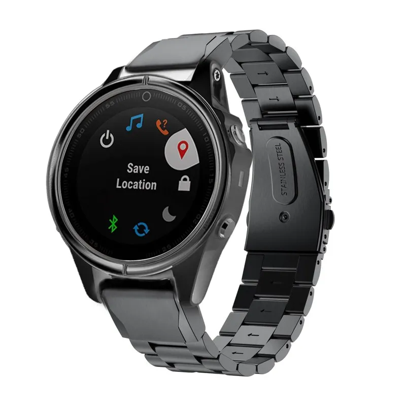 Металлический браслет Fenix 6S 20 мм из нержавеющей стали, металлический ремешок QuickFit для часов Garmin Fenix 5S/5S Plus, сменный Браслет