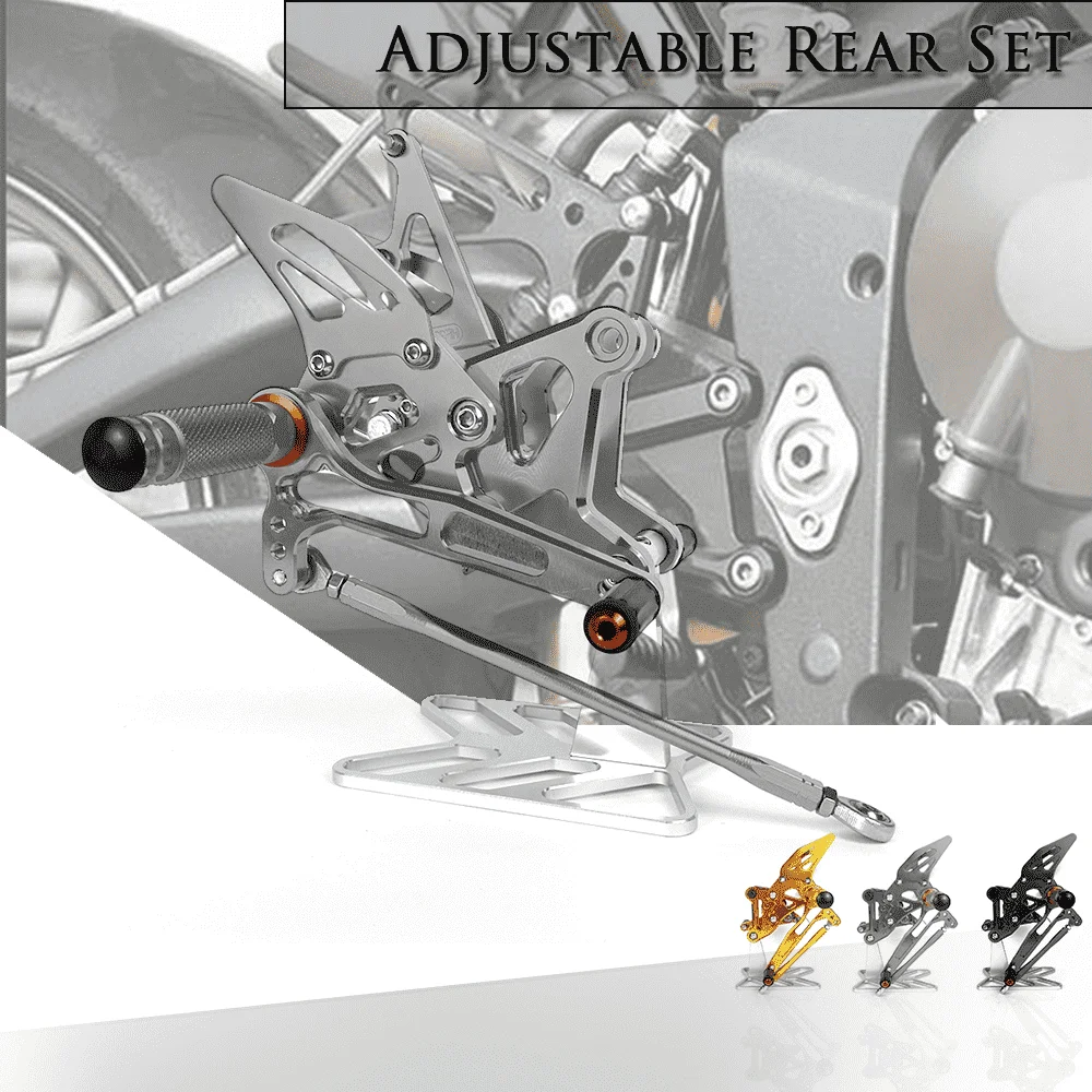 

Motorcycle Accessories CNC Alu Footrest Rear Sets Adjustable Rearset Foot Pegs for KAWASAKI NINJA ZX6R 636 ZX-6R 2005-2006