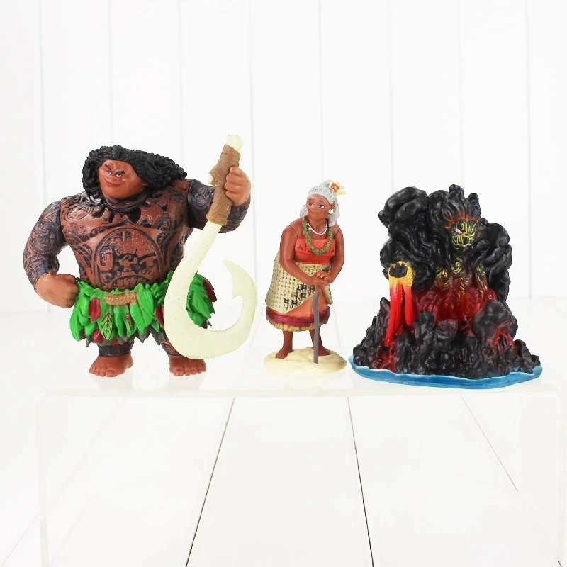 5-11 см 10 шт./лот принцесса Моана Фигурки игрушки Maui Gramma Tala Tui Tamatoa Hei Rooster Pua Pig Hawk