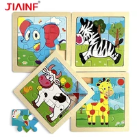 toddler wooden puzzles for kids montessori toys 4 pack animal jigsaw puzzles set preschool learning toys boys girls gifts