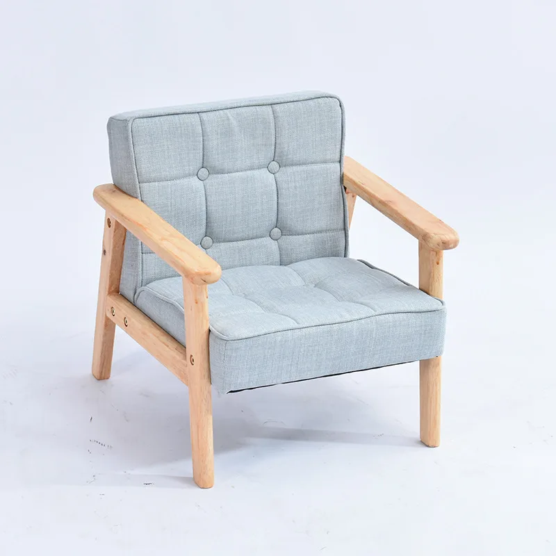 Cloth art 1 Одноместный детский диван из цельного дерева, детский сад, обучающее сиденье, центр раннего образования, маленький диван, детский реквизит для фотосъемки - Цвет: Cloth art 1