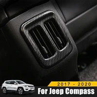 for jeep compass 2017 2018 2019 2020 chrome rear air conditioner vent cover ac outlet frame trim car outer interior accessories