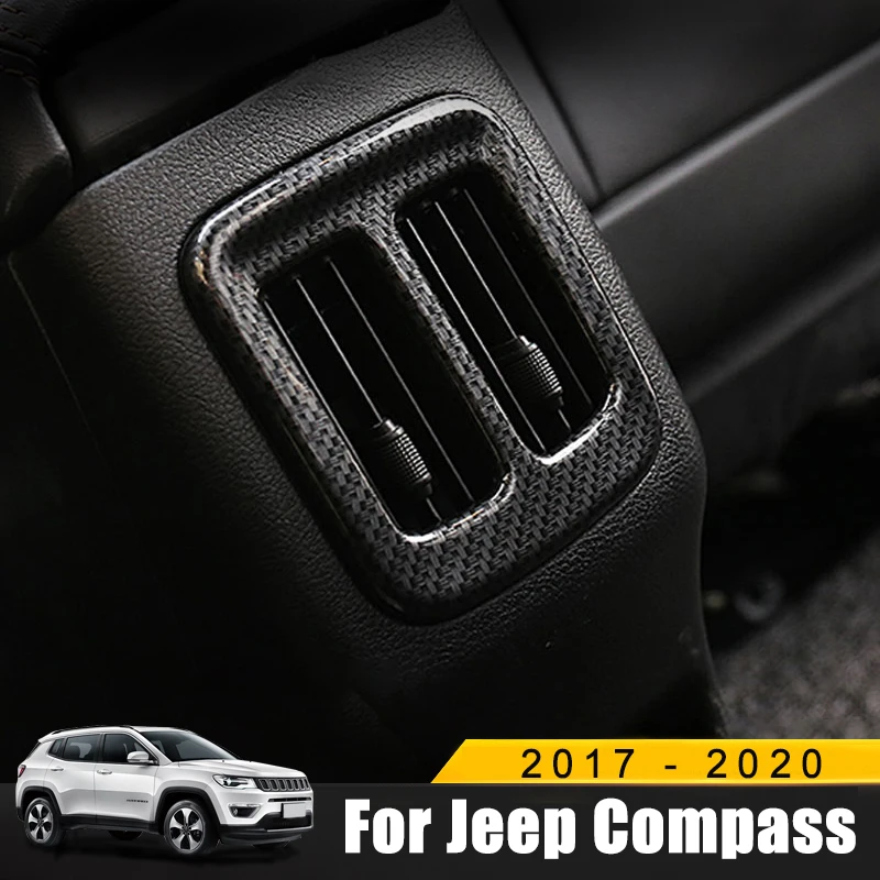 Для Jeep Compass 2017 2018 2019 2020 Chrome сзади Кондиционер Vent крышка розетки рамки отделка