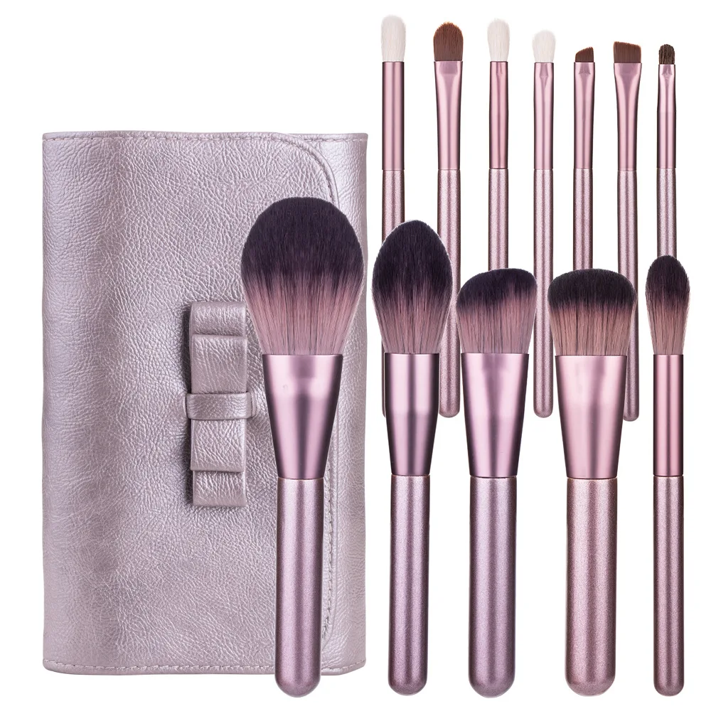 

12Pcs Makeup Brushes Set Bag Cosmetic Powder Foundation Eye Shadow Eyeliner Make Up Blush Kit Blend Beauty Female Makeup Tools