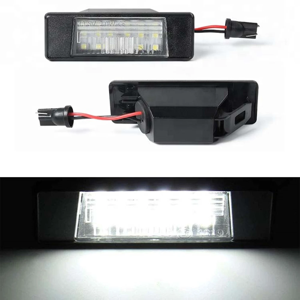 

2piece Super Bright LED License Plate Light Lamps For Nissan X-TRAIL Qashqai Armada Primera P12 Juke Pathfinder R51 March NV200
