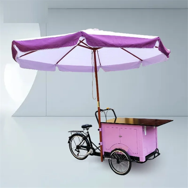 Уличный мобильный велосипед для взрослых электрический кофе грузовой закуски