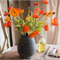 beautiful artificial poppy silk flowers poppies fake flowers bouquet for home party wedding decoration gift fleurs artificielles
