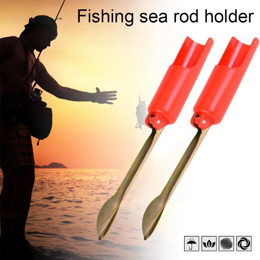 

New Fishing Rod Stand Pole Holder Plug Insert Ground Portable Steel Tools Tackle Support Telescopic Rack Outdoor