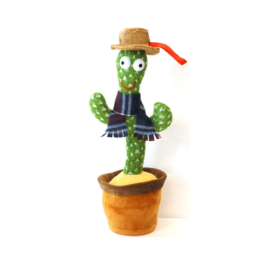 

Dancing Cactus Toys Speak Electronic Plush Toys Twisting Singing Dancer Talking Novelty Funny Music Luminescent Gifts