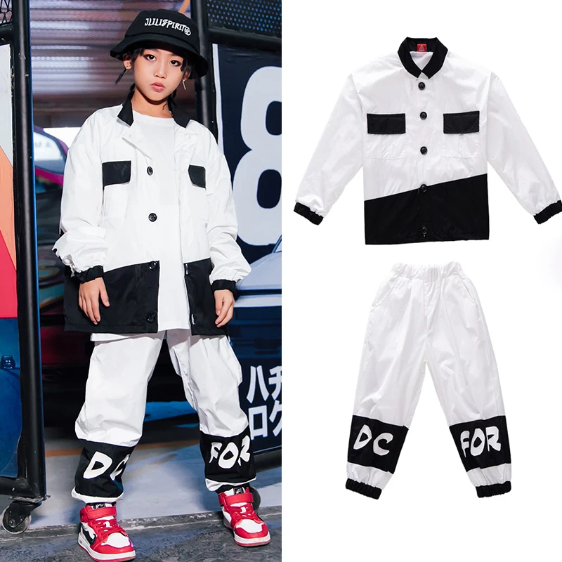 

Boys Hip-Hop Dance Costumes For Kids Winter Children'S Jazz Street Dance Clothes Loose Hiphop Ballroom Rave Clothes SL2216